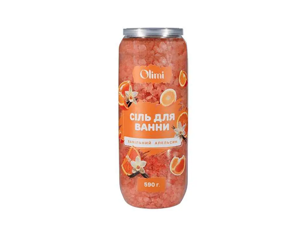 Сіль для ванни OLIMI 400г пляшка Ванільний Апельсин