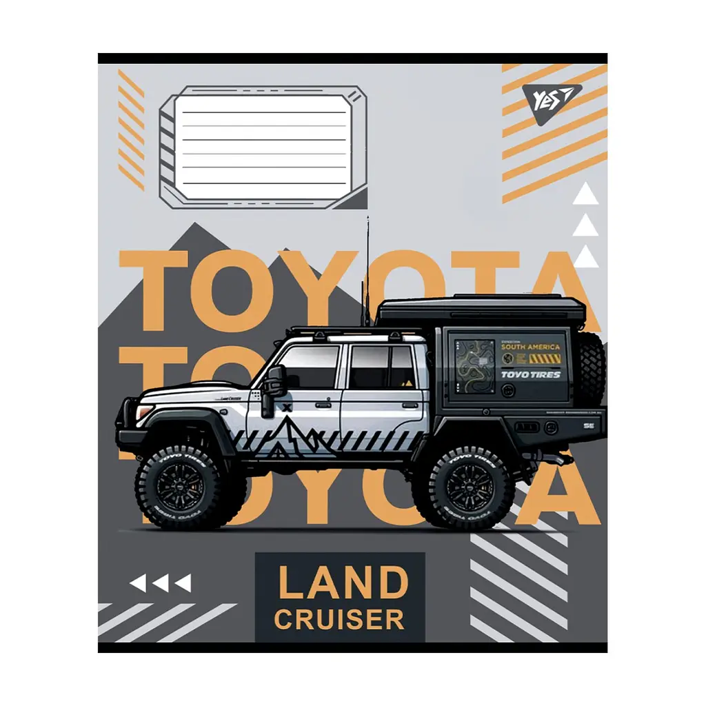 Зошит Yes Off road vehicle А5 60 аркушів клітинка (767401), в асортименті - фото 4
