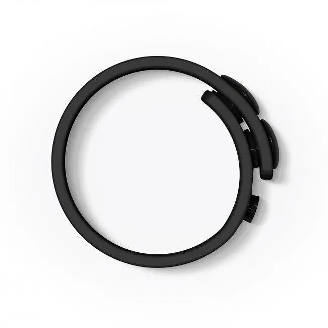 Эрекционное кольцо Love To Love Hero Ring регулируемое на кнопках Black Onyx - фото 2