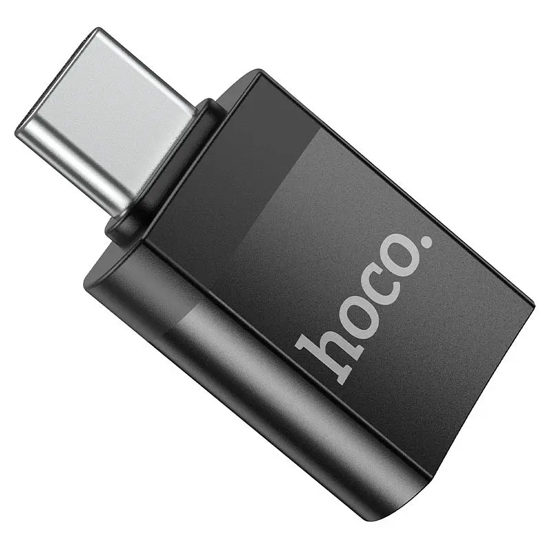 Переходник Hoco UA17 Type-C (папа) - USB (мама) USB 3.0 Черный - фото 4