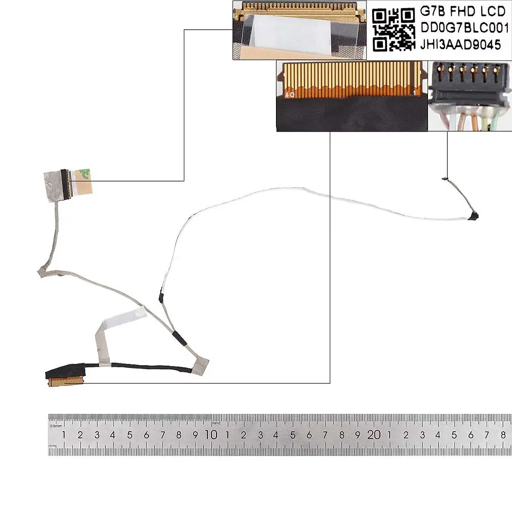 Шлейф матриці для HP Pavilion 15-CW 15-CS TPN-Q208 TPN-Q210 series, (eDP 30pin, DD0G7BLC011, DD0G7BLC001) - фото 2