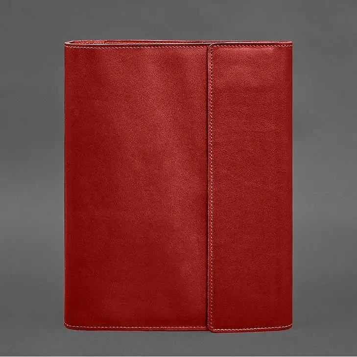 Кожаная папка для документов "Семейная" А4 Красная - фото 6