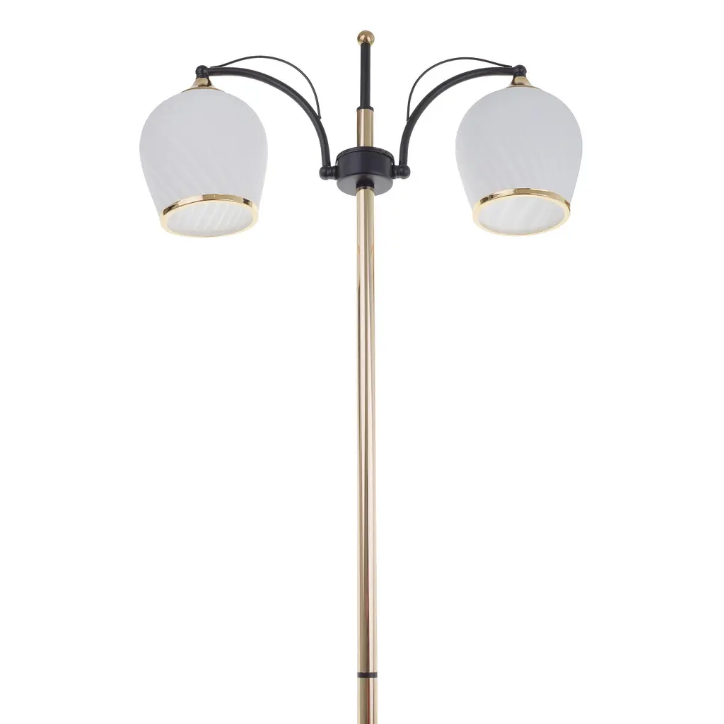 Торшер на 2 плафона черный LK-711F/2 E27 BK+FG - фото 4