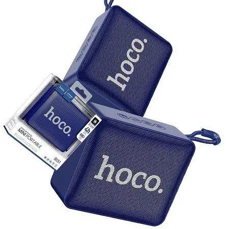 Портативна акустика Hoco Gold brick BS51 бездротова темно-синя - фото 4