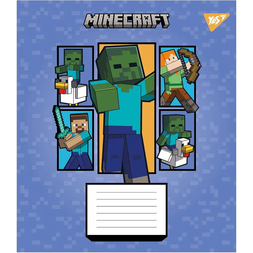 Набір зошитів Yes Minecraft Arrows A5 в клітинку 18 аркушів 25 шт. (767573) - фото 4