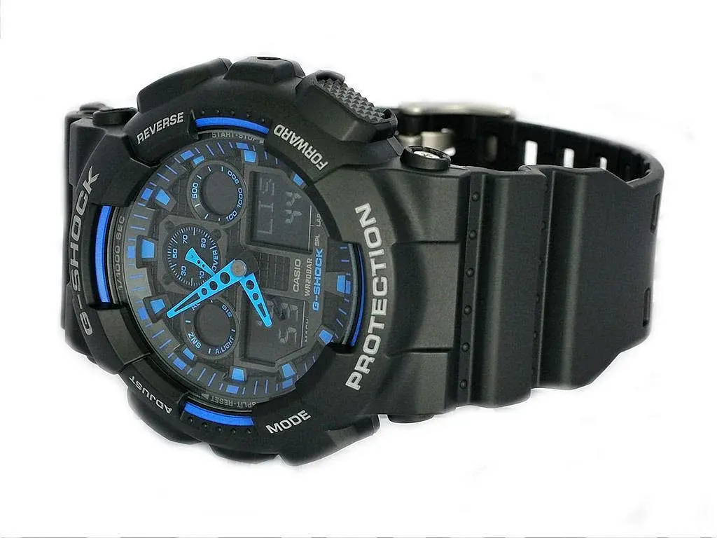 Наручний годинник ударостійке кварцове Casio G-Shock GA-100-1A2ER Оригінал для чоловіків з полімерним ремінцем - фото 6