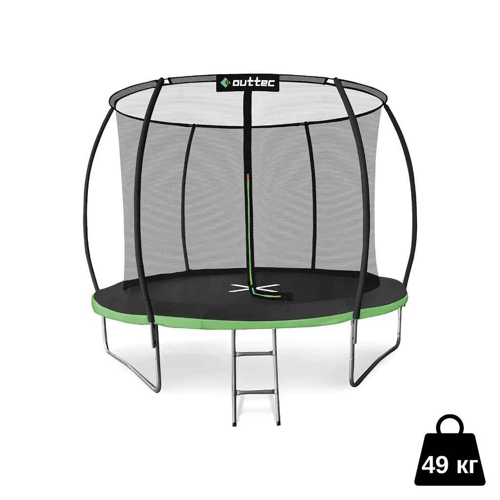 Батут Outtec Premium 10ft (312см) чорно-зелений з внутрішньою сіткою - фото 3