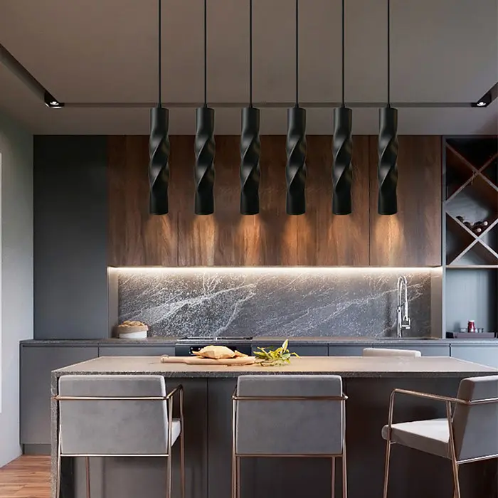 Люстра подвесная Brille тубус LED 5W WW BK (AL-702S/1) - фото 16