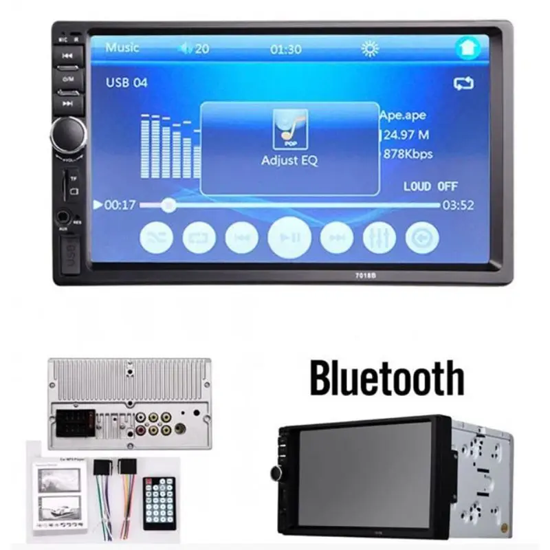 Автомагнитола 2DIN 7018 Little + пульт с 7'' сенсорным экраном и Bluetooth, поддержка USB и SD карт, XPRO (MER-12016_963) - фото 3