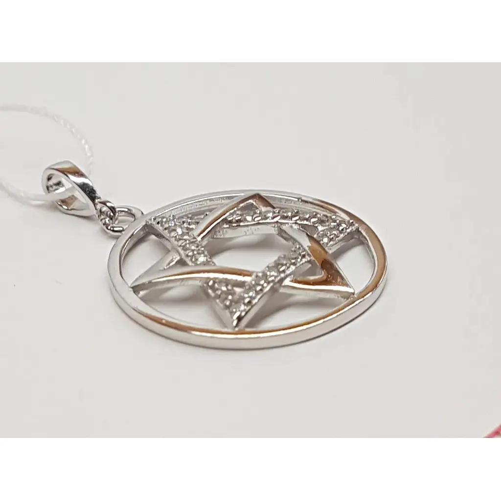 Срібна підвіска Silvex 925 "Зірка Давида" з фіанітами. П2Ф/310 - фото 3