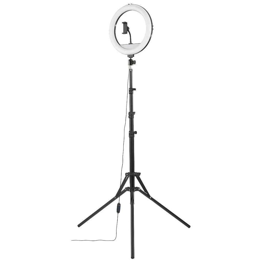 Набір блогера Hama Smartphone Tripod Steady-120 V2, 185см, Bluetooth, LED ring (00004659) - фото 2