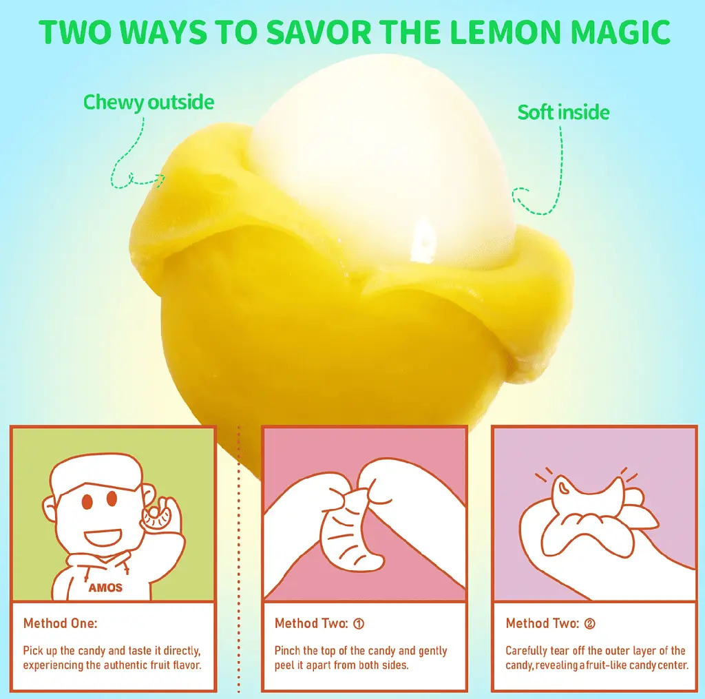 Желейні цукерки Amos Peelerz Lemon 170г - фото 3