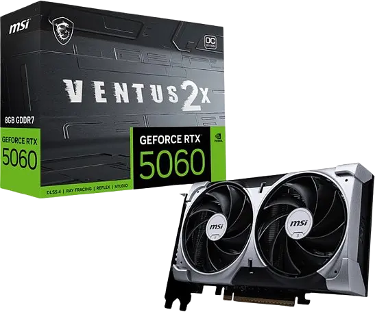 Відеокарта GeForce RTX 5060 8GB MSI Ventus 2X OC (RTX 5060 8G VENTUS 2X OC) - фото 3