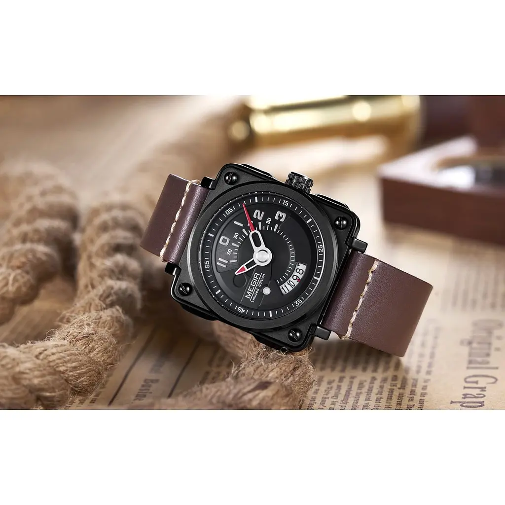 Чоловічий годинник Megir MG2040 Black Brown - фото 3