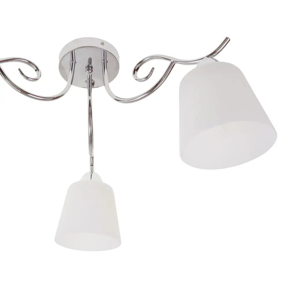 Люстра стельова Brille з абажуром в спальню Е27 60W CH (BKL-728C/3) - фото 3