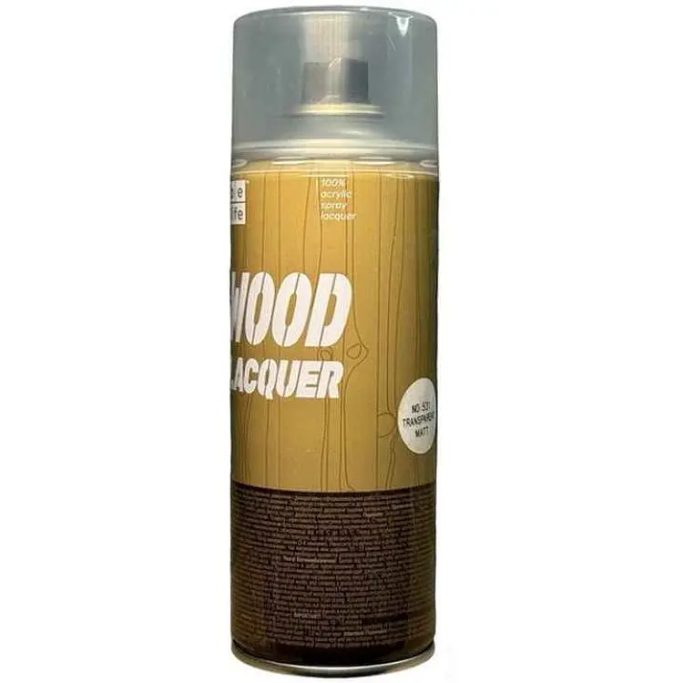 Лак аерозольний BE LIFE 400мл матовий акриловий Wood Laquer (Яхтний)