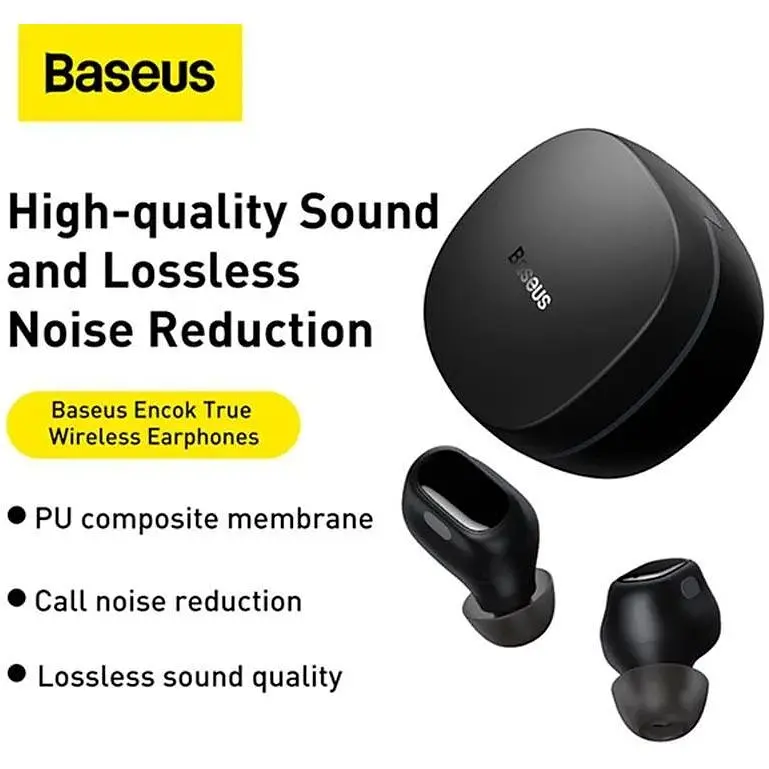 Наушники Baseus Encok WM01 черные блютуз 5.3 стерео в кейсе - фото 10