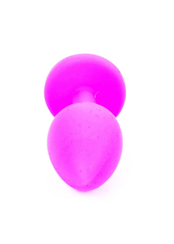 Анальна пробка - Jewellery Silicone Pink Plug S Light Blue - фото 9
