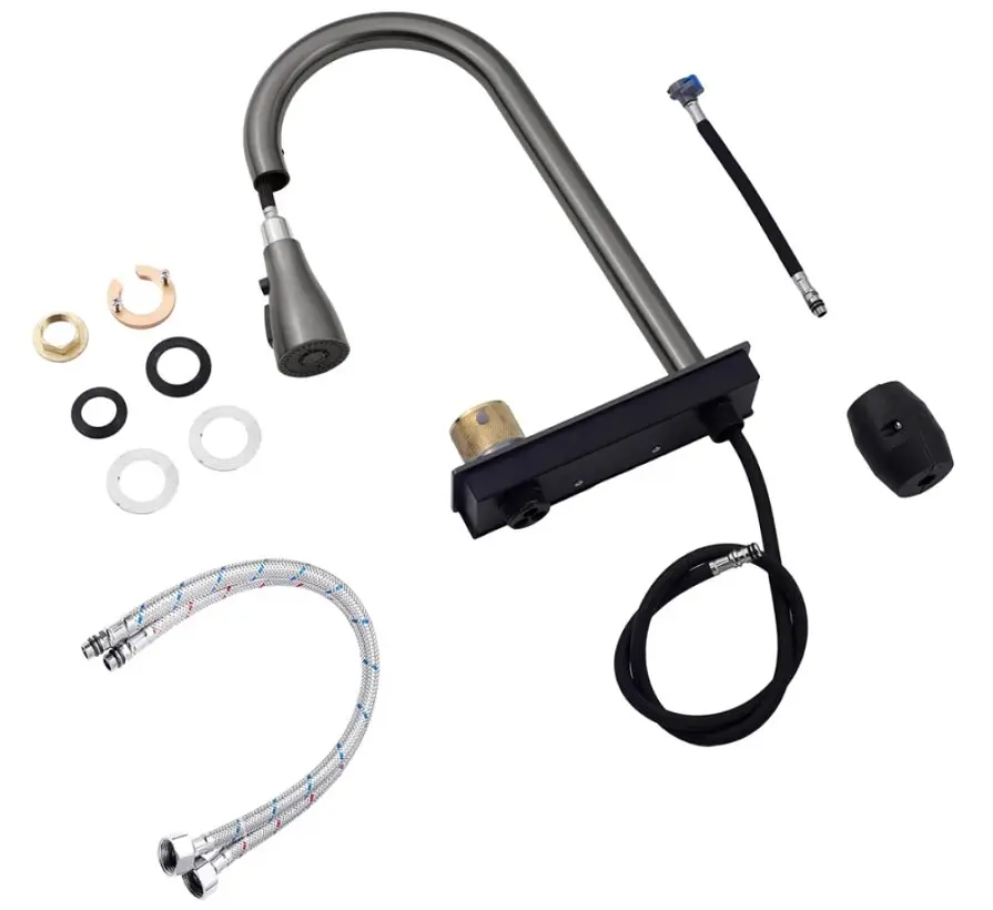 Кухонна мийка Kroner KRP KRP Schwarze - SET7545NB PVD (3.0/0.8 мм) (CV033805) - фото 7