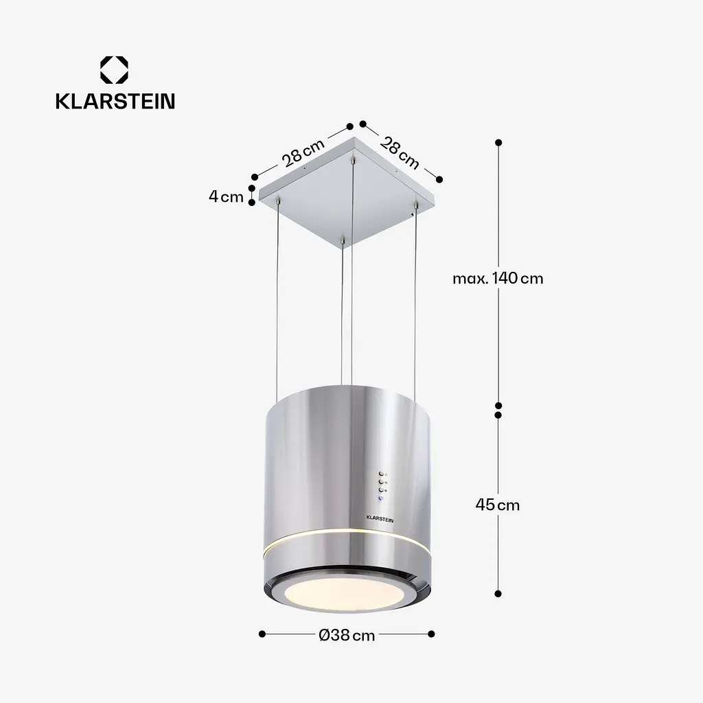Острівна витяжка Klarstein Tron Ambience 540 м3/год (10032579) - фото 2