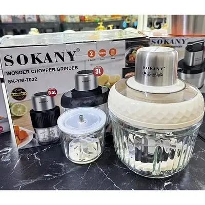 Измельчитель Sokany SK-YM-7032 набор из 2-х чопперов мясорубка 3 л и 0.5 л 800 Вт белый - фото 4