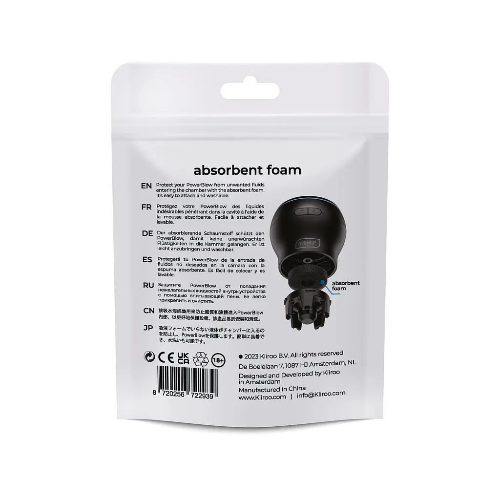 Поглинальна губка Kiiroo Powerblow Absorbent Foam 5 шт, для вакуумної насадки Powerblow - фото 3