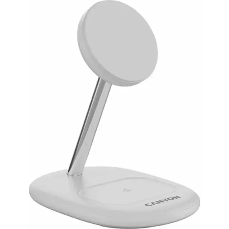 Зарядний пристрій Canyon wireless charger WCS-205 15W Qi2 2in1 w/o adapter White (CNS-WCS205WW/A) - фото 3