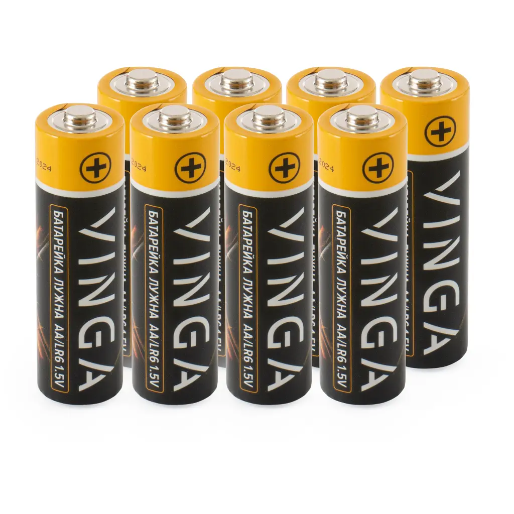 Батарейка AA LR6 Alkaline 8 шт., блістер Vinga (VJABAA8) - фото 2