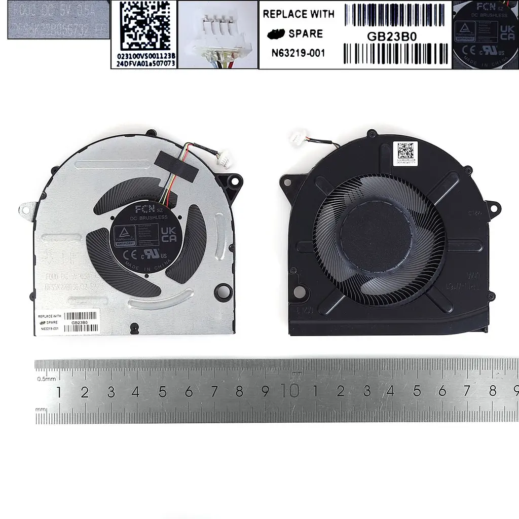 Вентилятор кулер для HP Pavilion 16-AB 16T-AB TPN-W161, (5V, N63219-001, FQU0 DFS5K22B056732) - фото 3