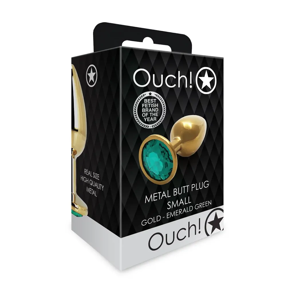 Анальна пробка Ouch! S, 6.2 см (зелений) - фото 6