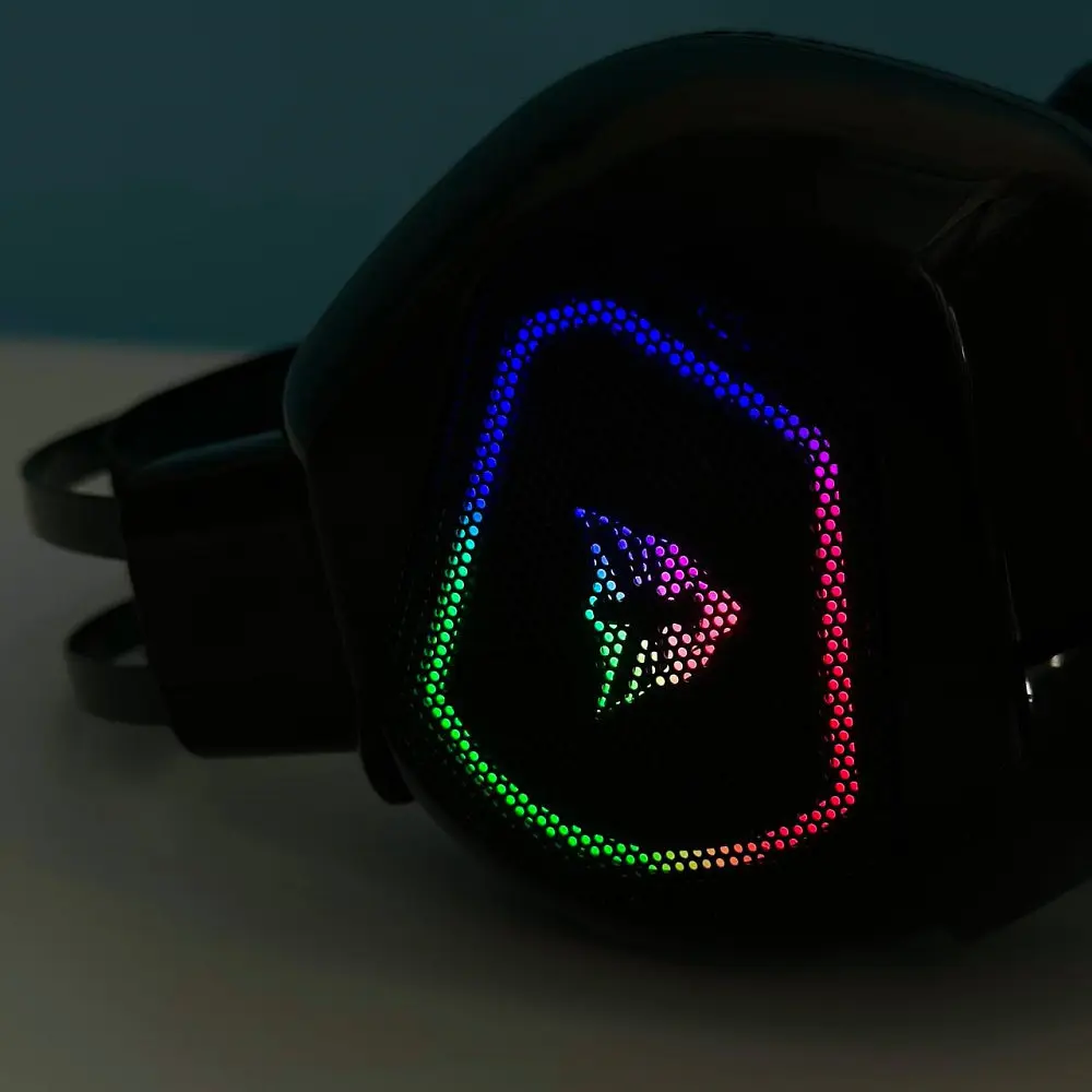 Дротові навушники Jeqang JH-760 7.1, USB, 1.5м, з RGB підсвічуванням, Чорний - фото 7