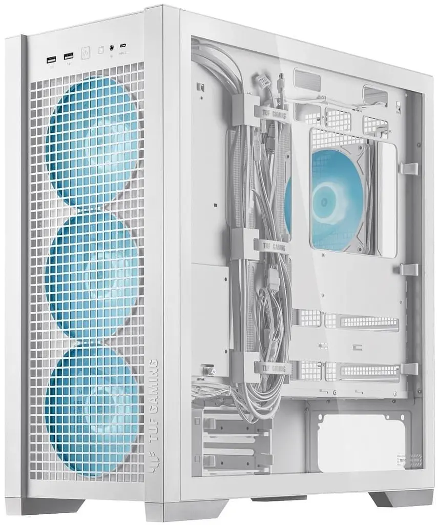 Корпус ASUS TUF GAMING GT302 TG BTF ARGB WHITE (90DC00I3-B19000) без блока питания - фото 11