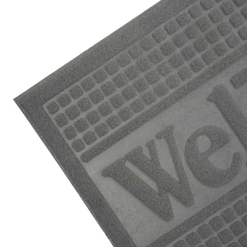 Килимок придверний Eco Fabric Welcome без кромки сірий 40 х 60 см (4060-015) - фото 5