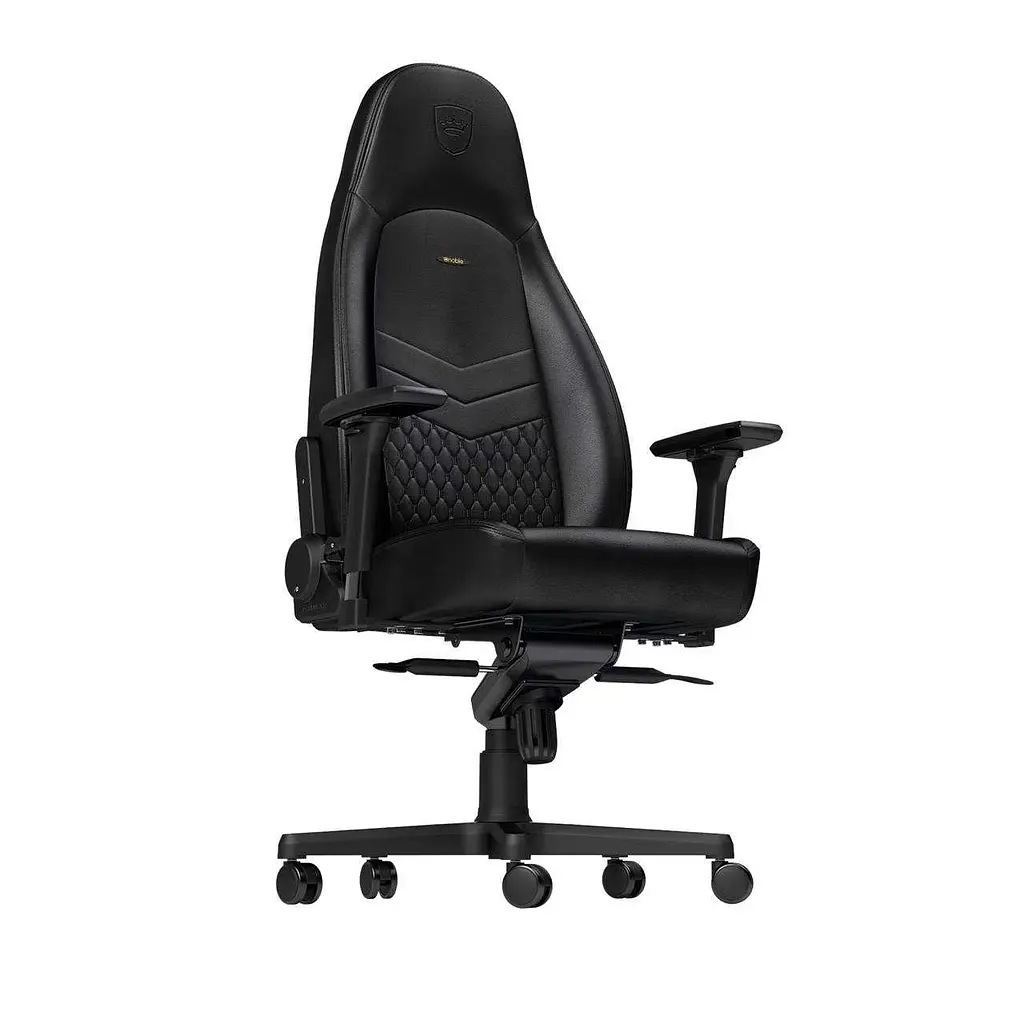 Геймерське крісло Noblechairs ICON Real Leather Black - фото 6