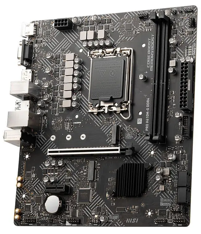 Материнська плата MSI PRO H610M-G (PRO H610M-G) (Socket 1700, Intel H610, Micro-ATX) - фото 2