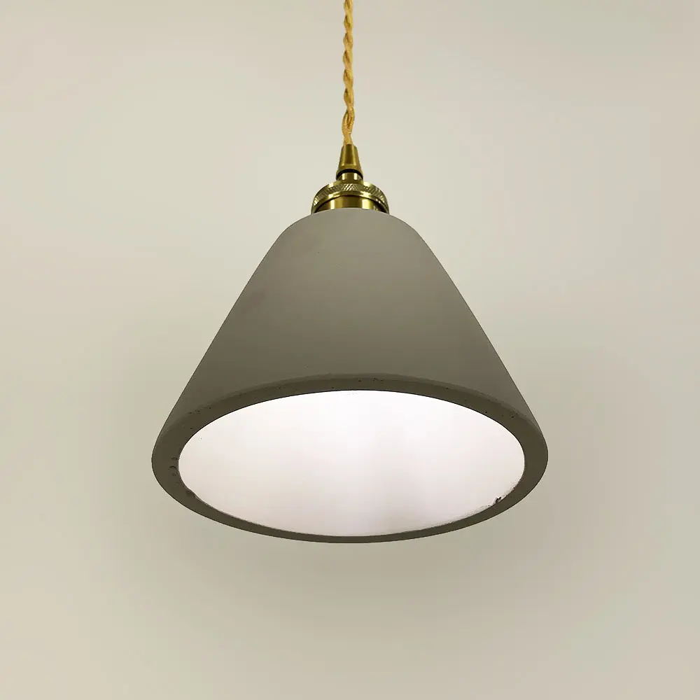 Підвіс у латунному корпусі із бетонним плафоном 15х12 см | Арт. MJ 181/1 GR | Line F - фото 5