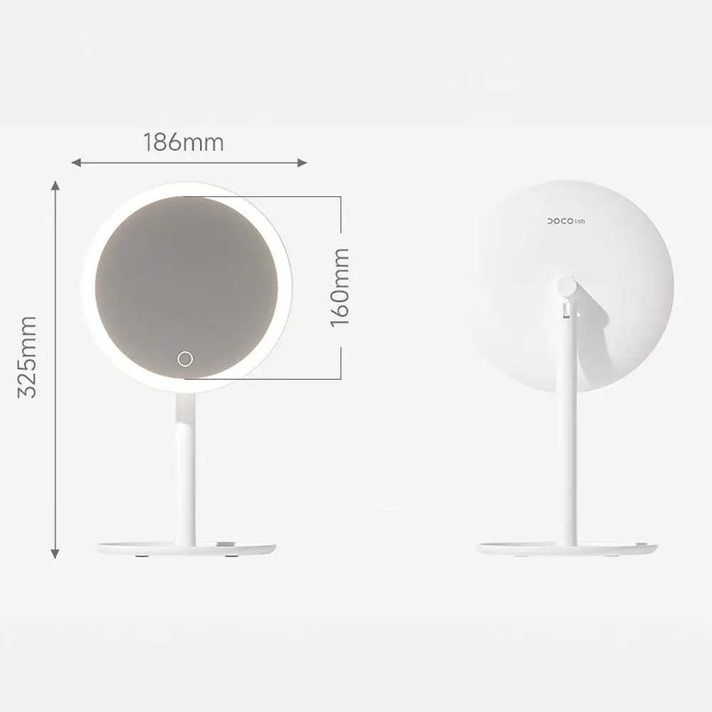 Дзеркало для макіяжу з LED підсвіткою Xiaomi DOCO DayLight Mirror 2.0 (XM001) - фото 10