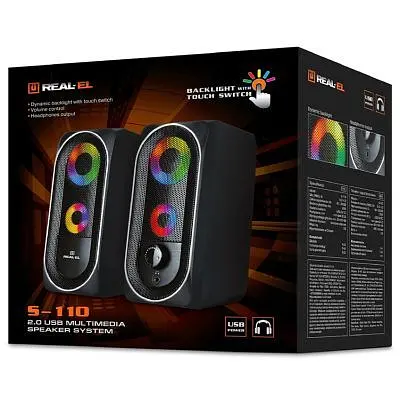 Акустична система REAL-EL S-110 USB Black (EL121100009) - фото 8