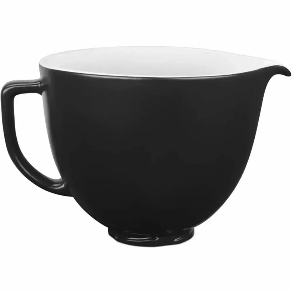 Чаша KitchenAid 4,7 л 5KSM2CB5BM керамічна, з ручкою, колір зовні матовий чорний