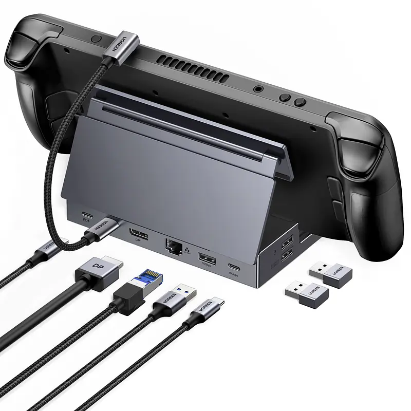 Док-станція UGREEN CM800 9in1 USB-C Output：1×DP, 1×USB-C, 3×USB-A, 1×RJ45, 1×SD Card Slot, 1×TF Card Slot Space Gray (UGR-55733) - фото 2