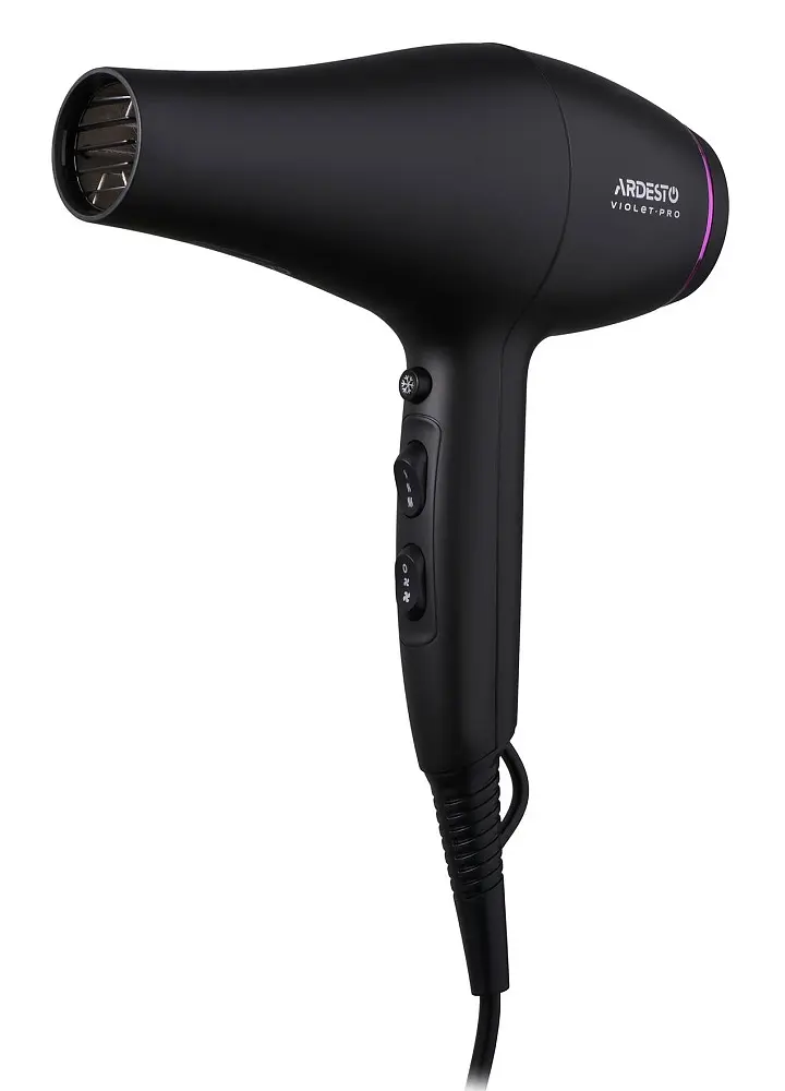 Фен Ardesto HD-Y222PRO, Black, 2200W, 2 швидкості, 3 режими, дифузор, концентратор, функція "Cool Shot", захист від перегріву, Soft Touch покриття - фото 2