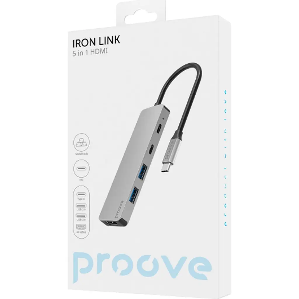 USB-хаб Proove Iron Link 5-in-1 (HBIL00222024) [125132] - фото 3