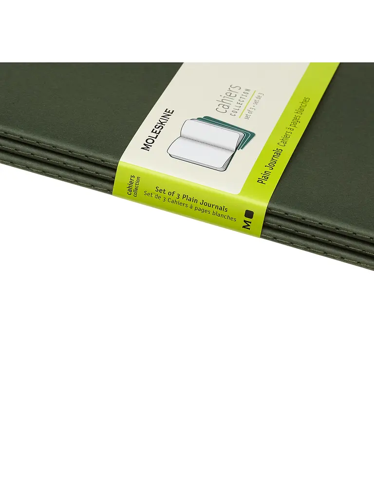 Записник Moleskine Cahier середній, Нелінований Зелений (CH018K15) - фото 5