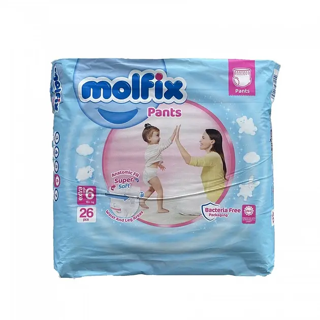 Підгузки-трусики Molfix 6 EXTRA 15+ кг 26 шт