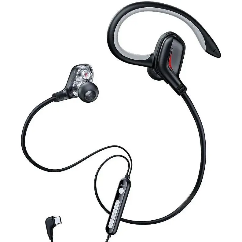 Навушники Baseus Gamo Immersive Virtual 3D Game Type-c Earphone чорно-сірі - фото 2