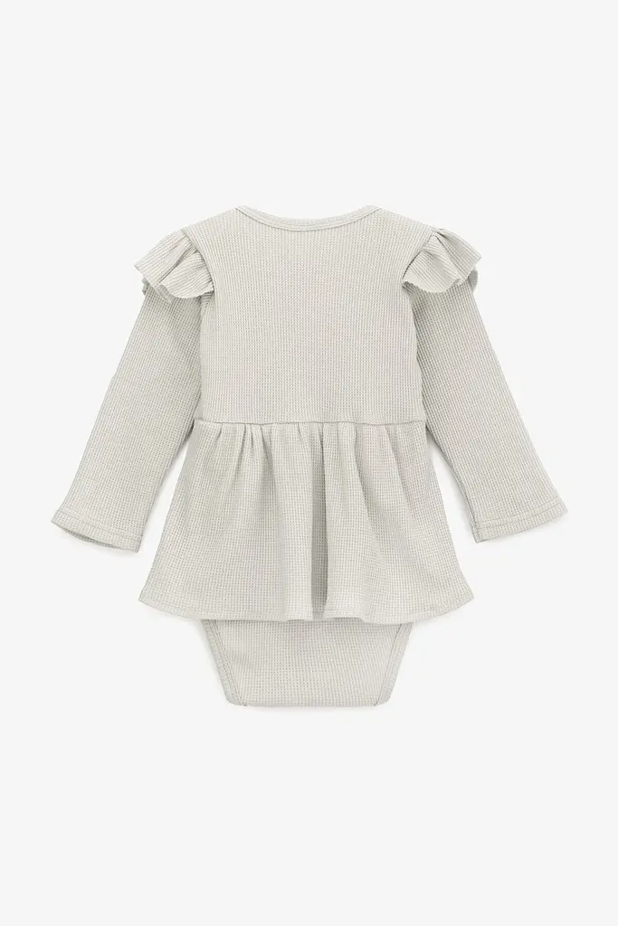 Бодi-човник зі спідничкою для дівчинки Baby Life B-935 80 см Сірий shop (2000999167072) - фото 5