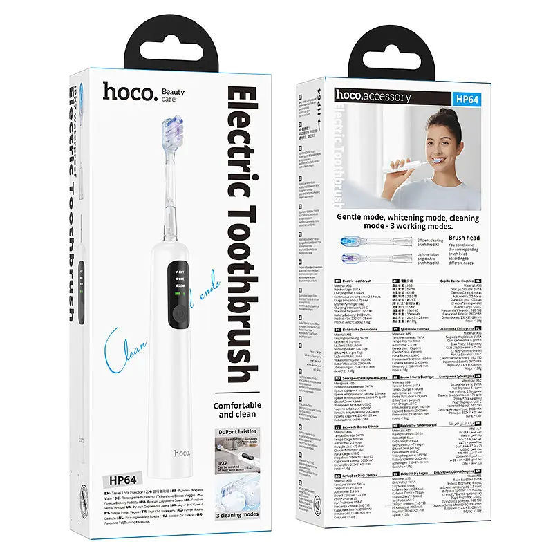 Електрична зубна щітка Hoco HP64 Acoustic wave electric toothbrush Білий - фото 2