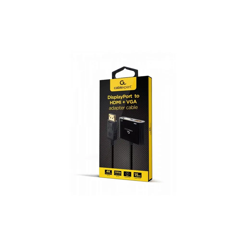Перехідник Cablexpert DisplayPort to HDMI/VGA (A-DPM-HDMIFVGAF-01) - фото 2