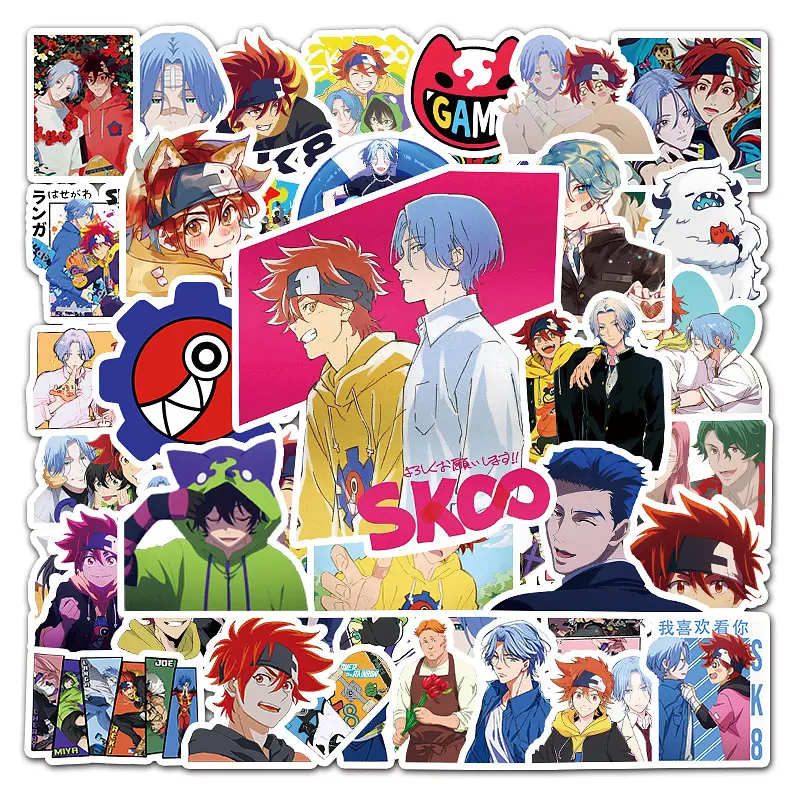 Стікерпак Набір наклейок GeekLand Скейт: Нескінченність SK8 the Infinity 50 штук - фото 3