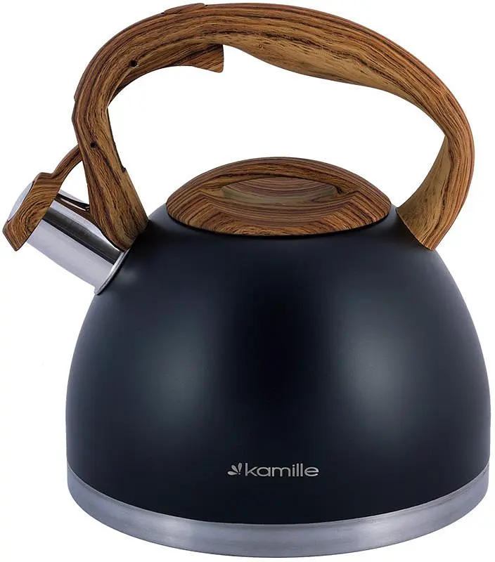 Чайник Whistling Kettle Black 2.7л зі свистком Kamille Ø20х23 см kuh0011111 - фото 2